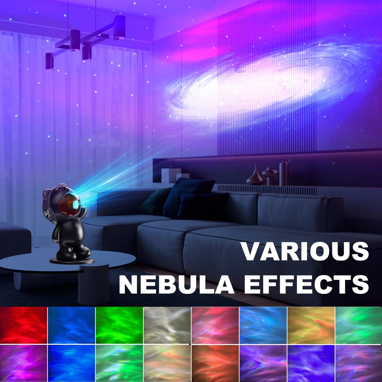 Star Projectors, Galaxy Projector Light for Bedroom ,Timer Remote Ceiling Lamp Night Light for Kids Black