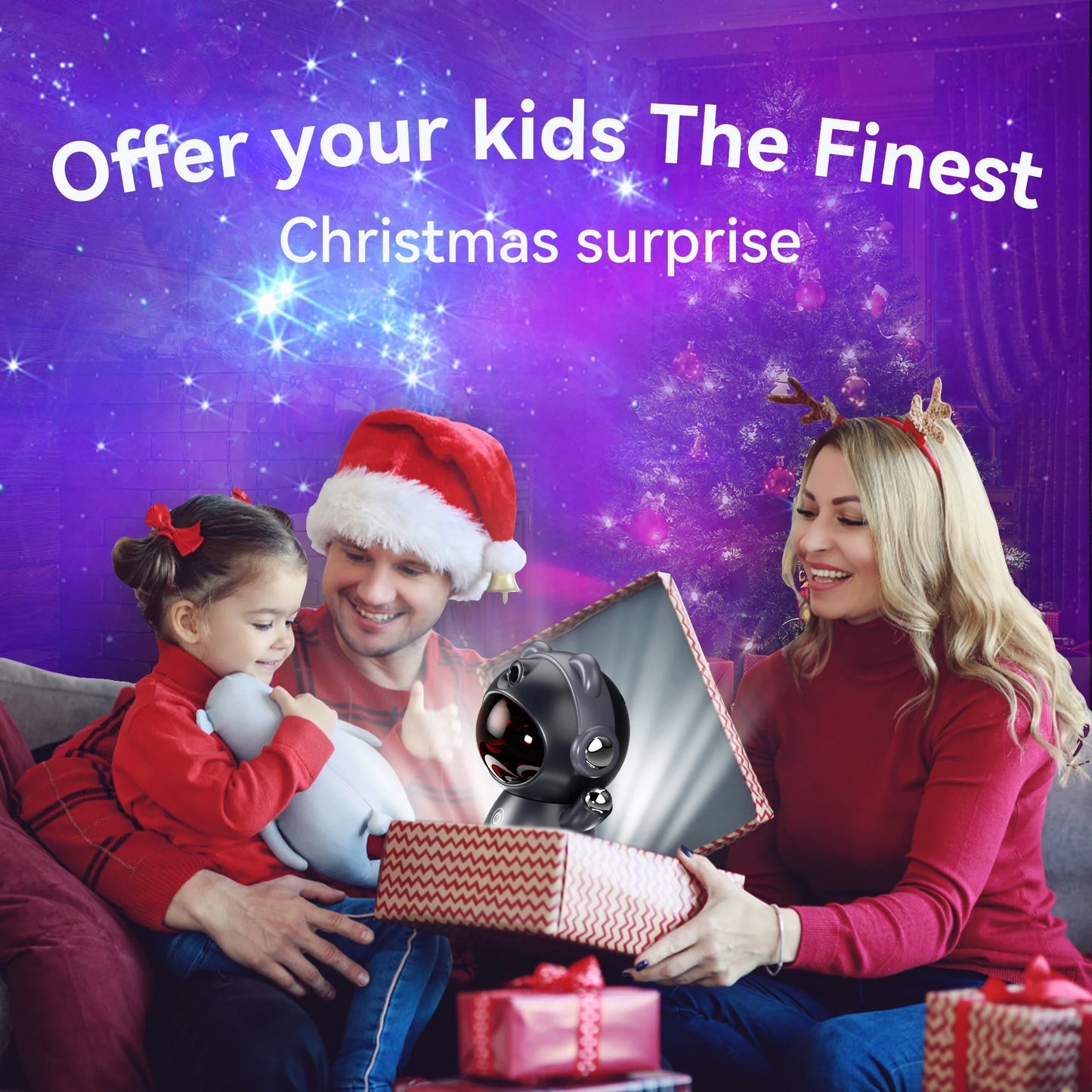 Star Projectors, Galaxy Projector Light for Bedroom ,Timer Remote Ceiling Lamp Night Light for Kids Black