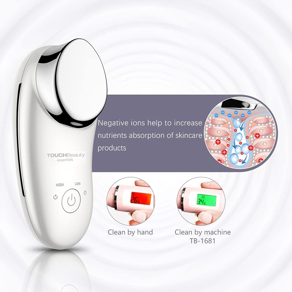 Ionic Facial Massager Deep Cleanser with Vibration Massaging Deep Moisturizer Cleanser Device, Positive and Negative Ions Massager
